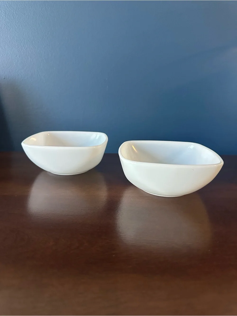 Vintage Pyrex 410 Milk Glass Square Bowls – Set of 2